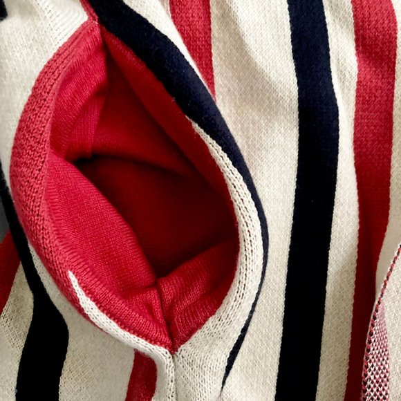NEW Hanna Andersson Stripe Open Front Cardigan Pockets XS NWT Red Blue - Picture 7 of 11